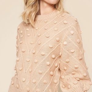 Sugar lips shake your Pom Pom oatmeal sweater